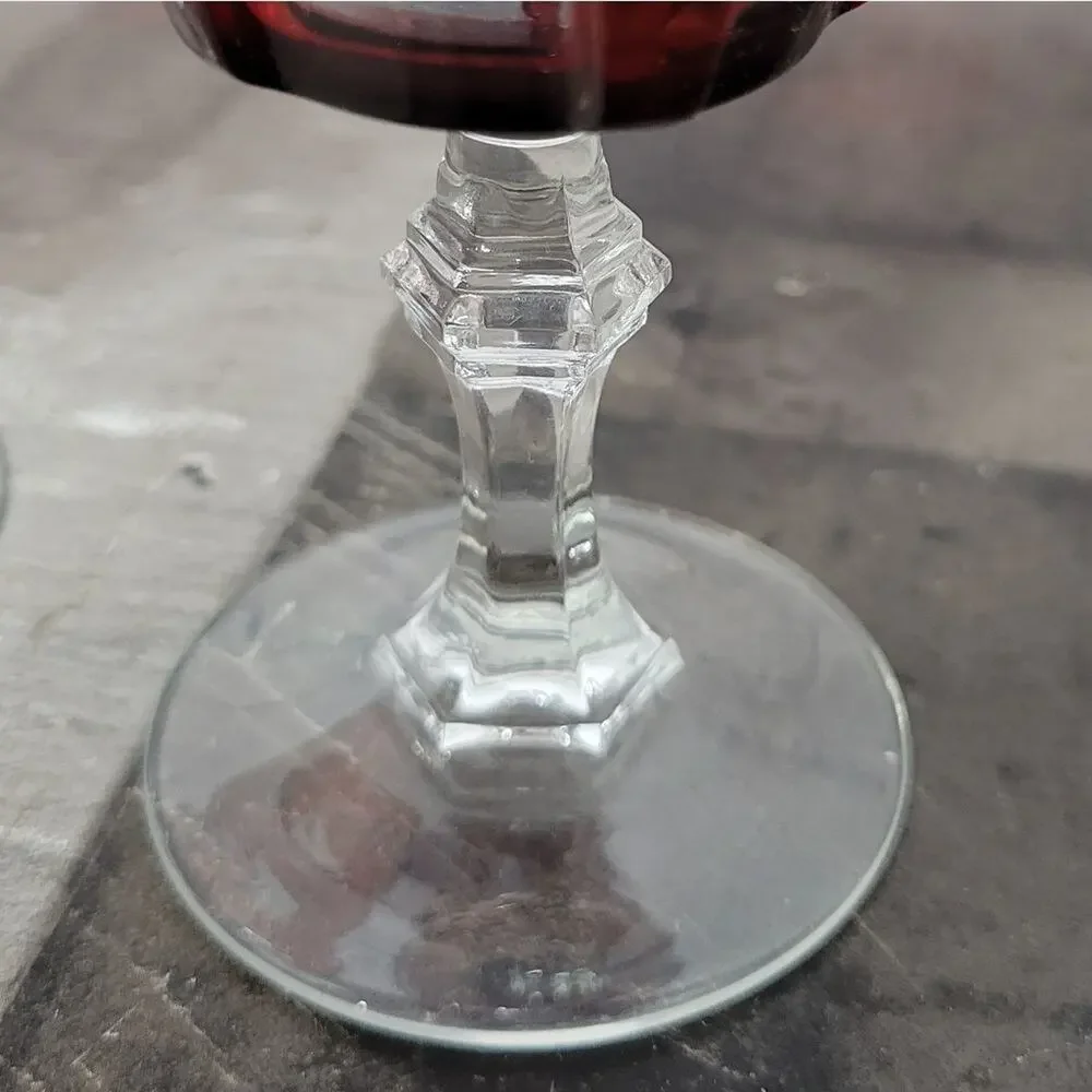 Vintage Cristal D'Arques Durand Red Wine Glasses